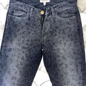 Current Elliott animal print corduroy 26 skinny